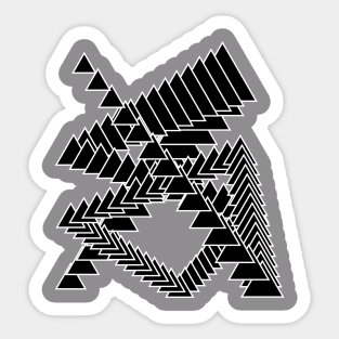 triangles composition design Sticker